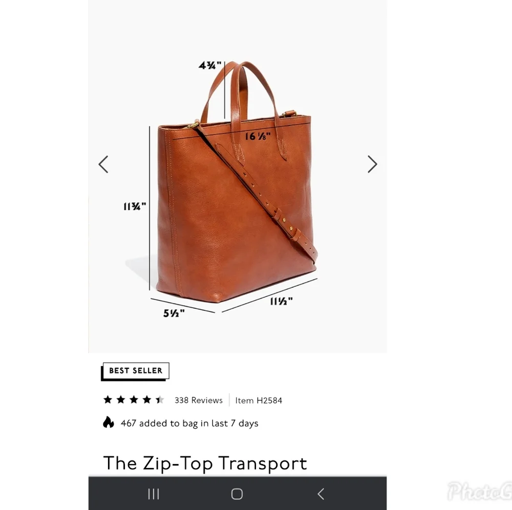 Madewell The Zip Top Transport Bag - Picture 14 of 15